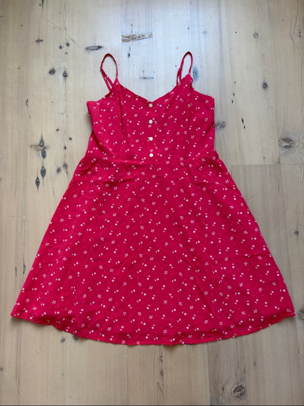 Gap Pink/Red Floral Button-Front Sundress - Size 12